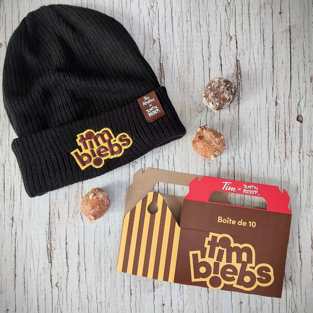 Tim Hortons original Tim Biebs toque.